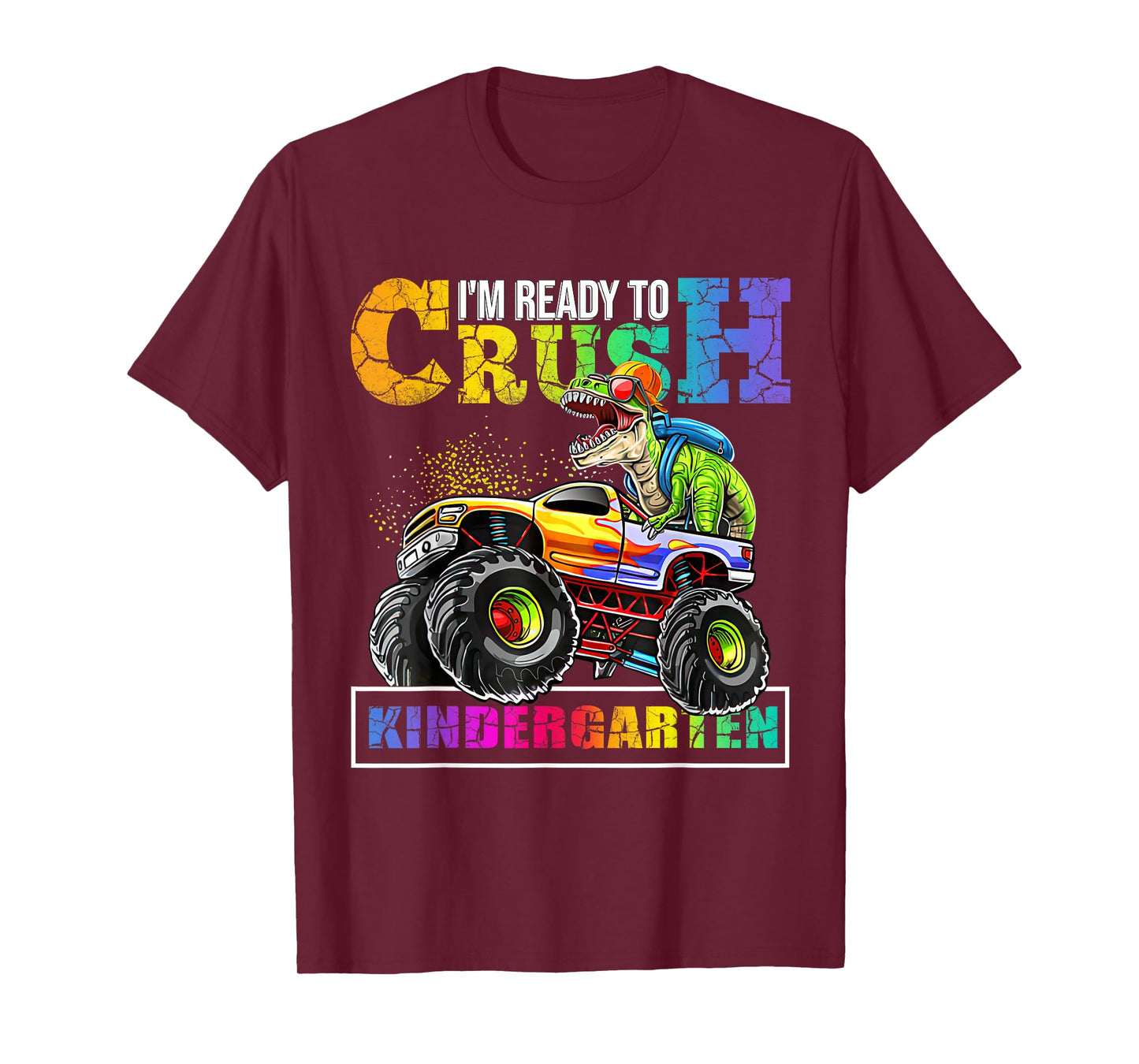 Back To School Boy Dinosaur I'm Ready To Crush Kindergarten T-Shirt