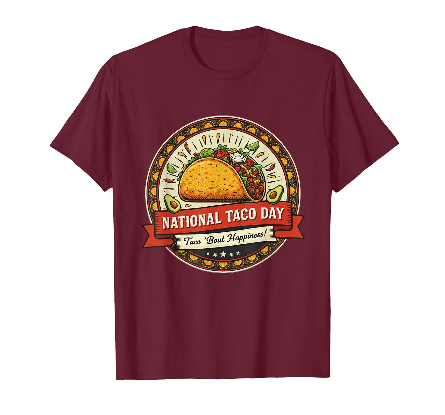 Taco Day Fiesta Graphic | Tortilla Funny Mexican Food Art T-Shirt