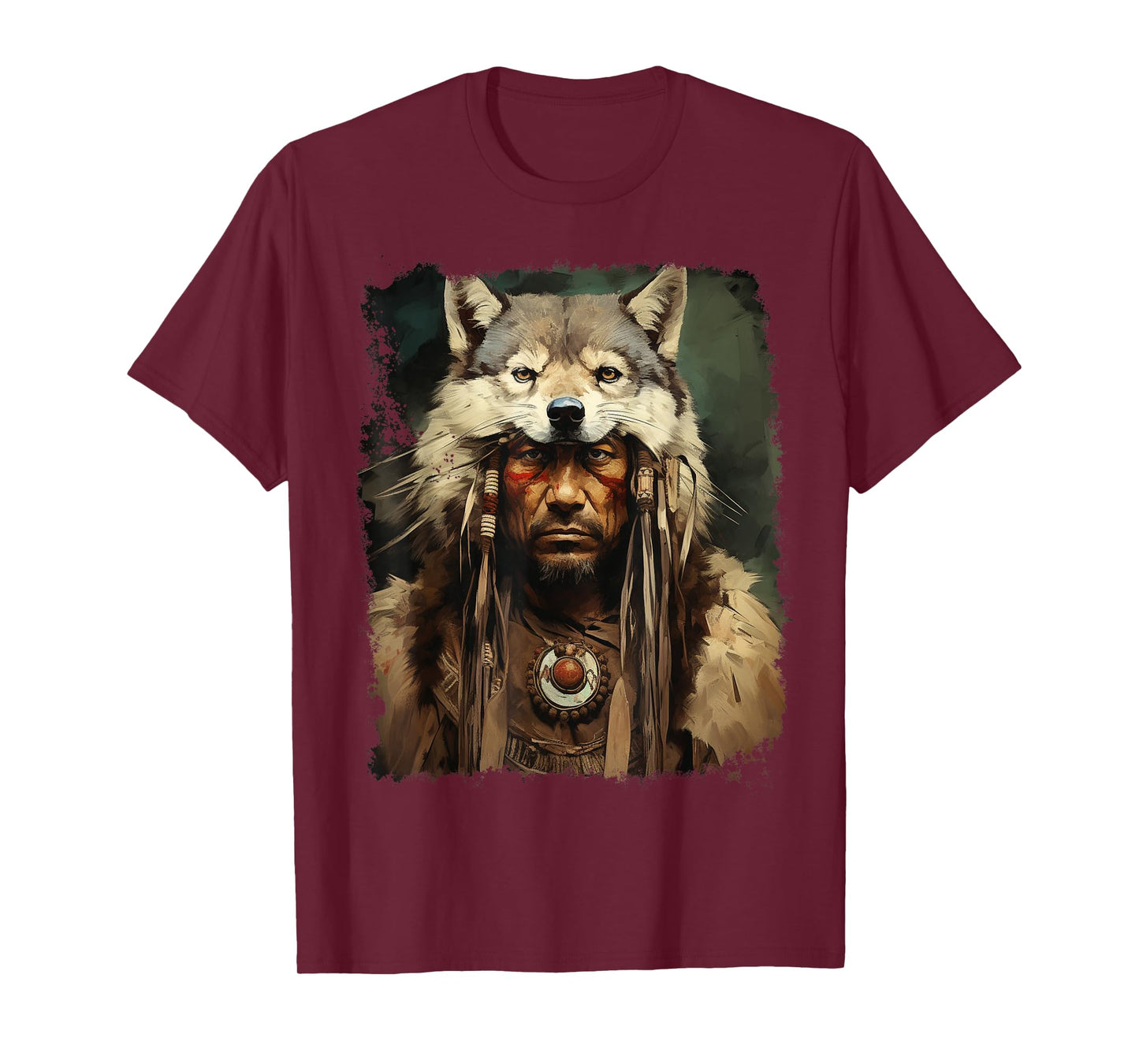 Wolf Native American Men T-Shirt