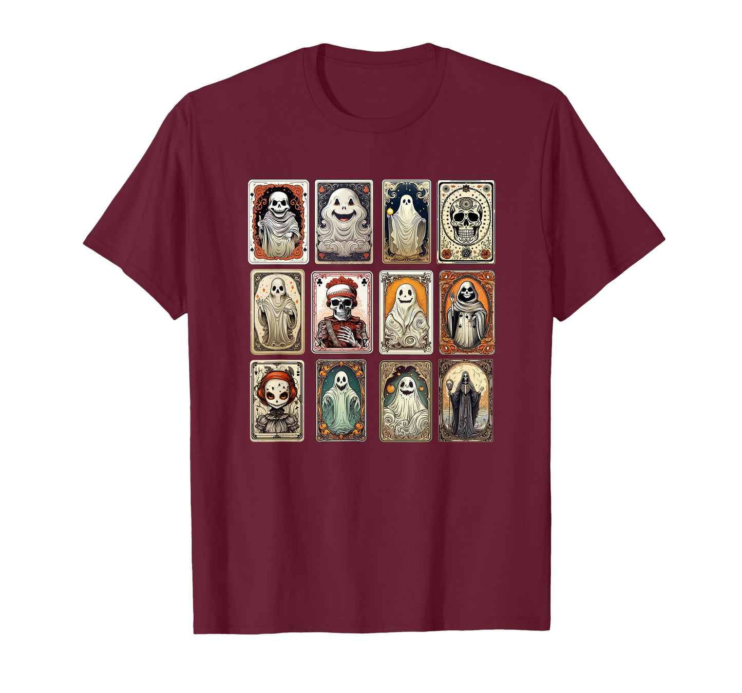 Retro Halloween Stamp Tarot Funny Spooky T-Shirt