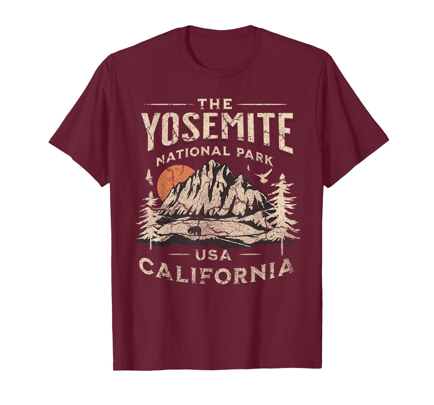 Yosemite National Park California Hike Outdoors Vintage T-Shirt