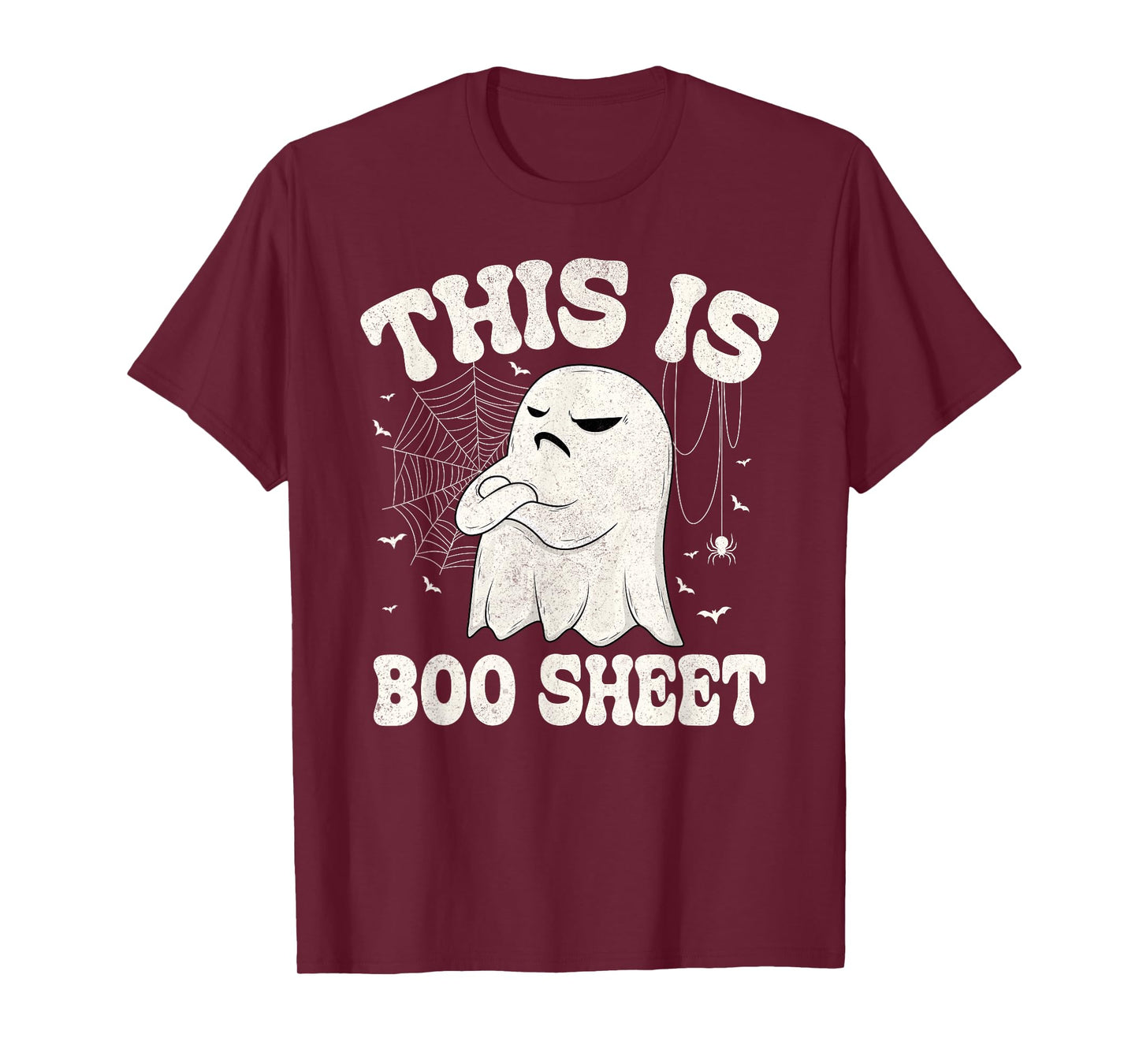 Angry Ghost Halloween Costume Funny This is Boo Sheet Ghost T-Shirt