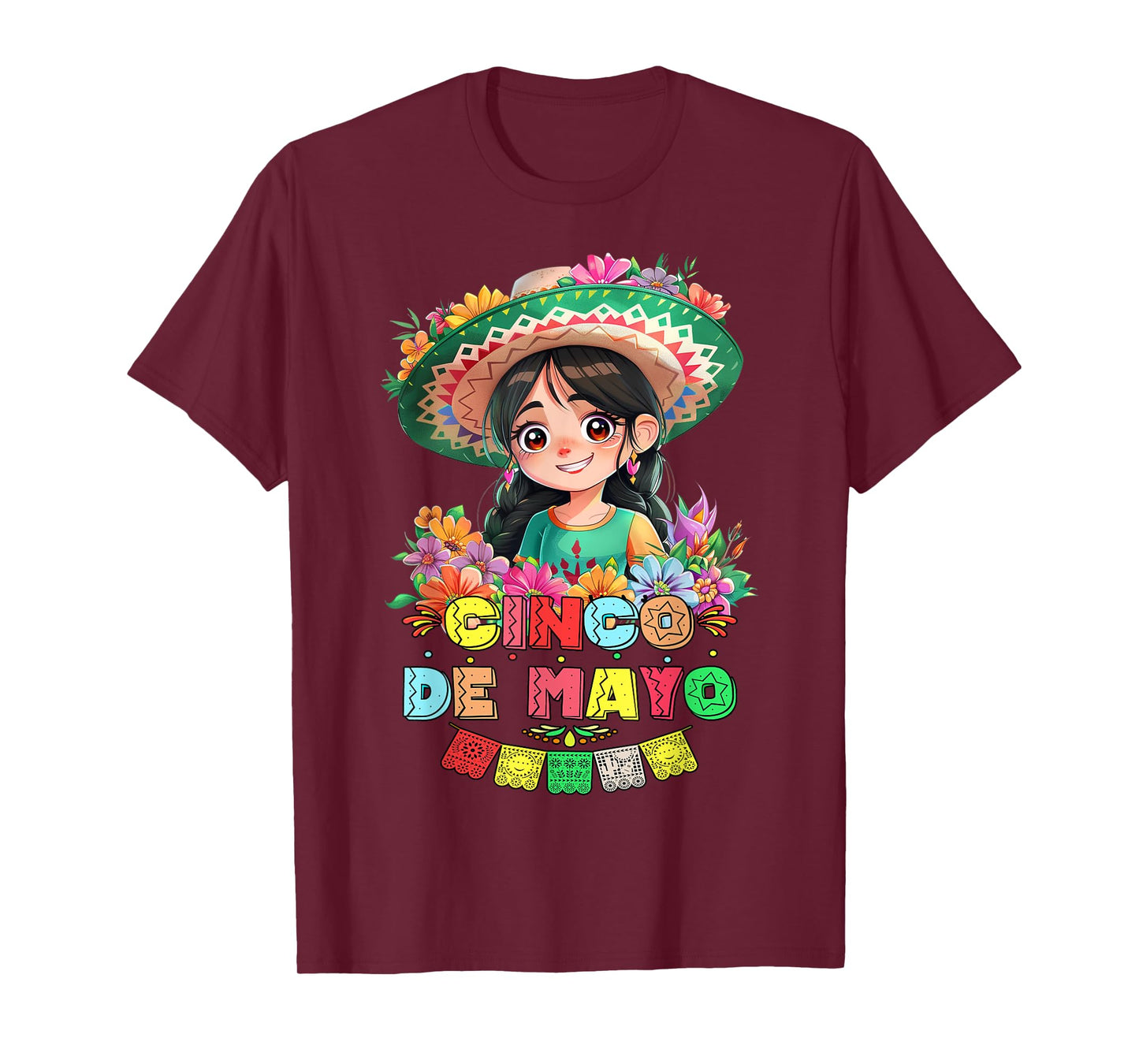 Otaku Girl Cinco De Mayo Mexican Fiesta 5 De Mayo Anime Girl T-Shirt