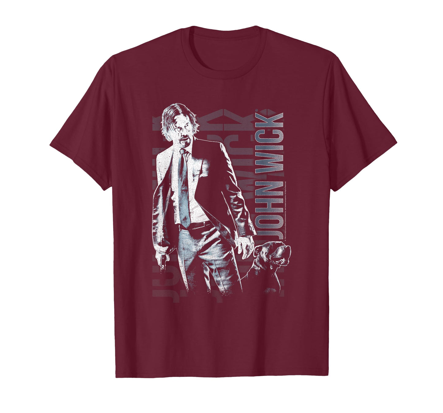 John Wick Distressed Photo with Dog Action Movie T-Shirt