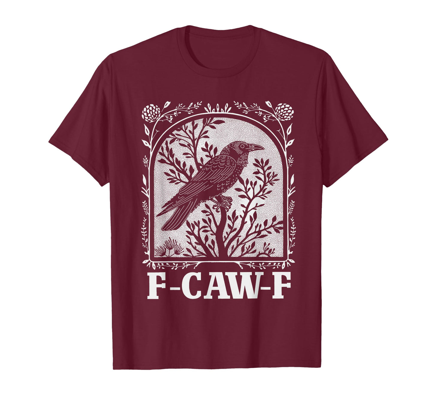 F-Caw-F Black Crow Pun Funny Bird Cawing Grunge T-Shirt