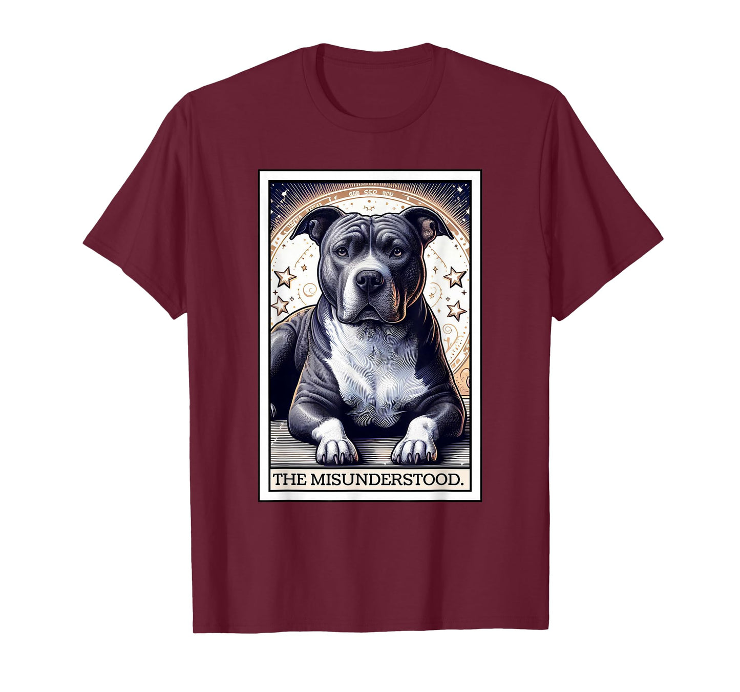 Pitbull Tarot Card Women Men Pitbull Lover Pittie Dog Mom T-Shirt