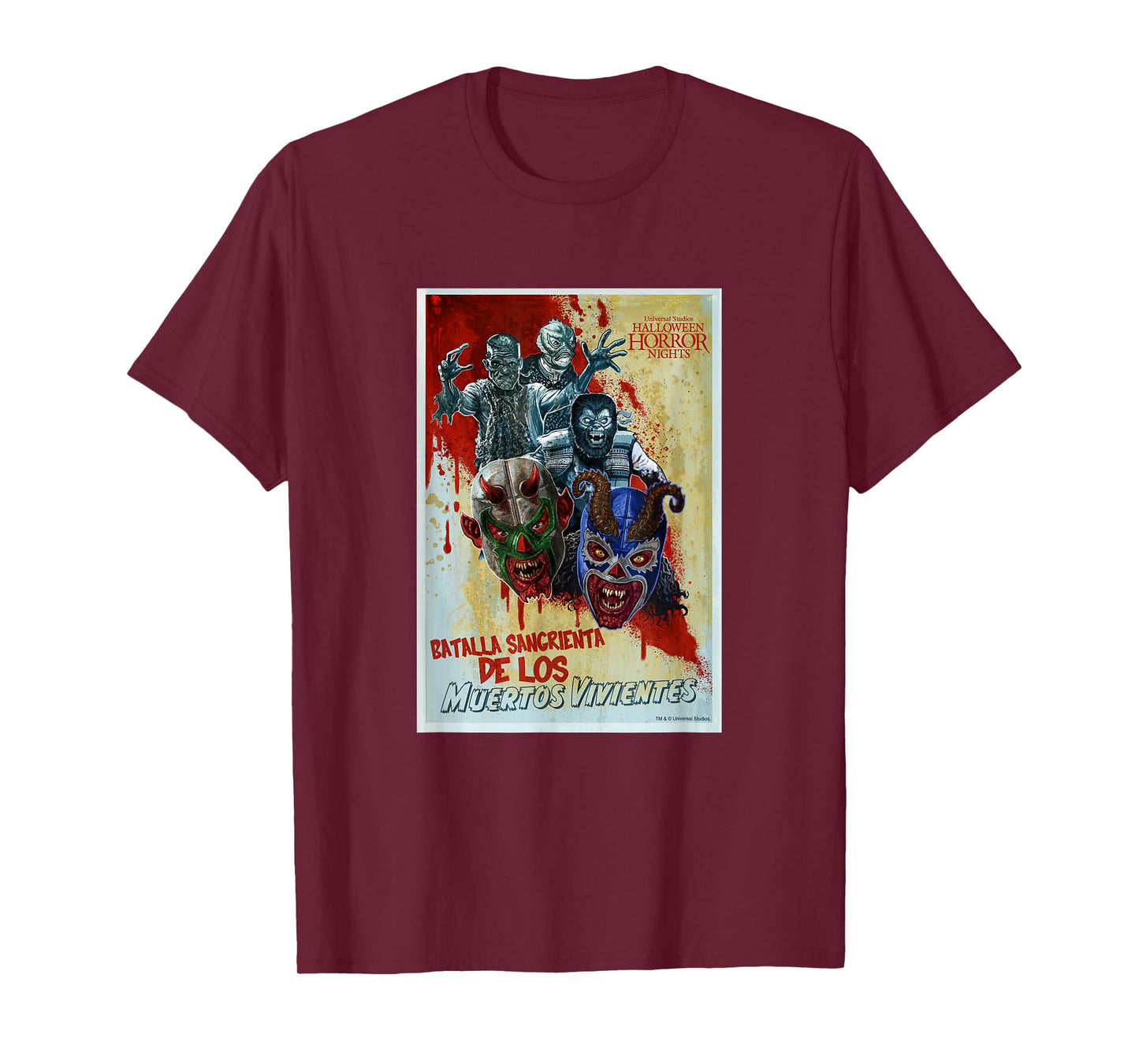 Halloween Horror Nights Luchadores Monstruosos T-Shirt