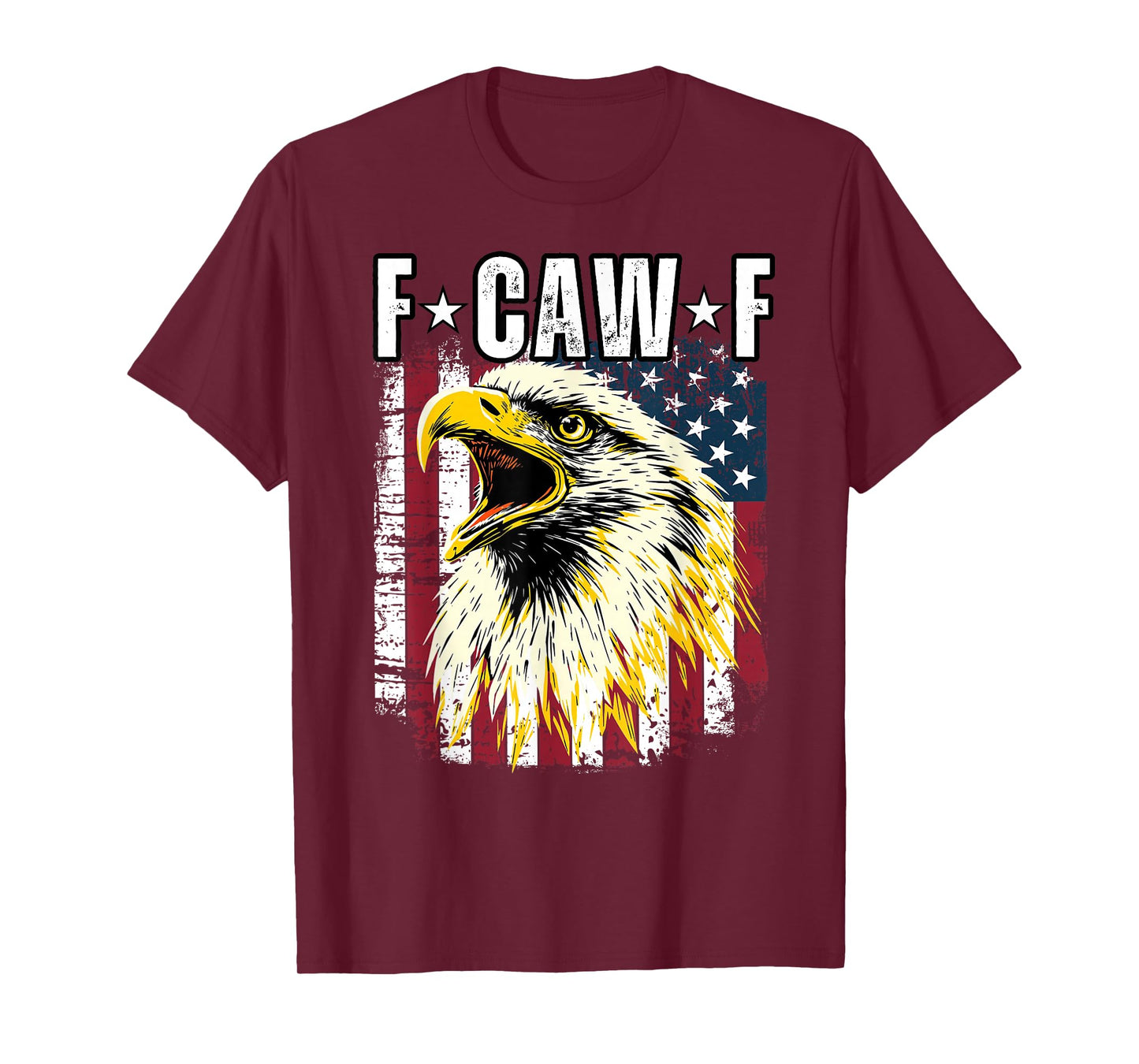 American Flag Funny Patriotic F-Caw-F Eagle T-Shirt