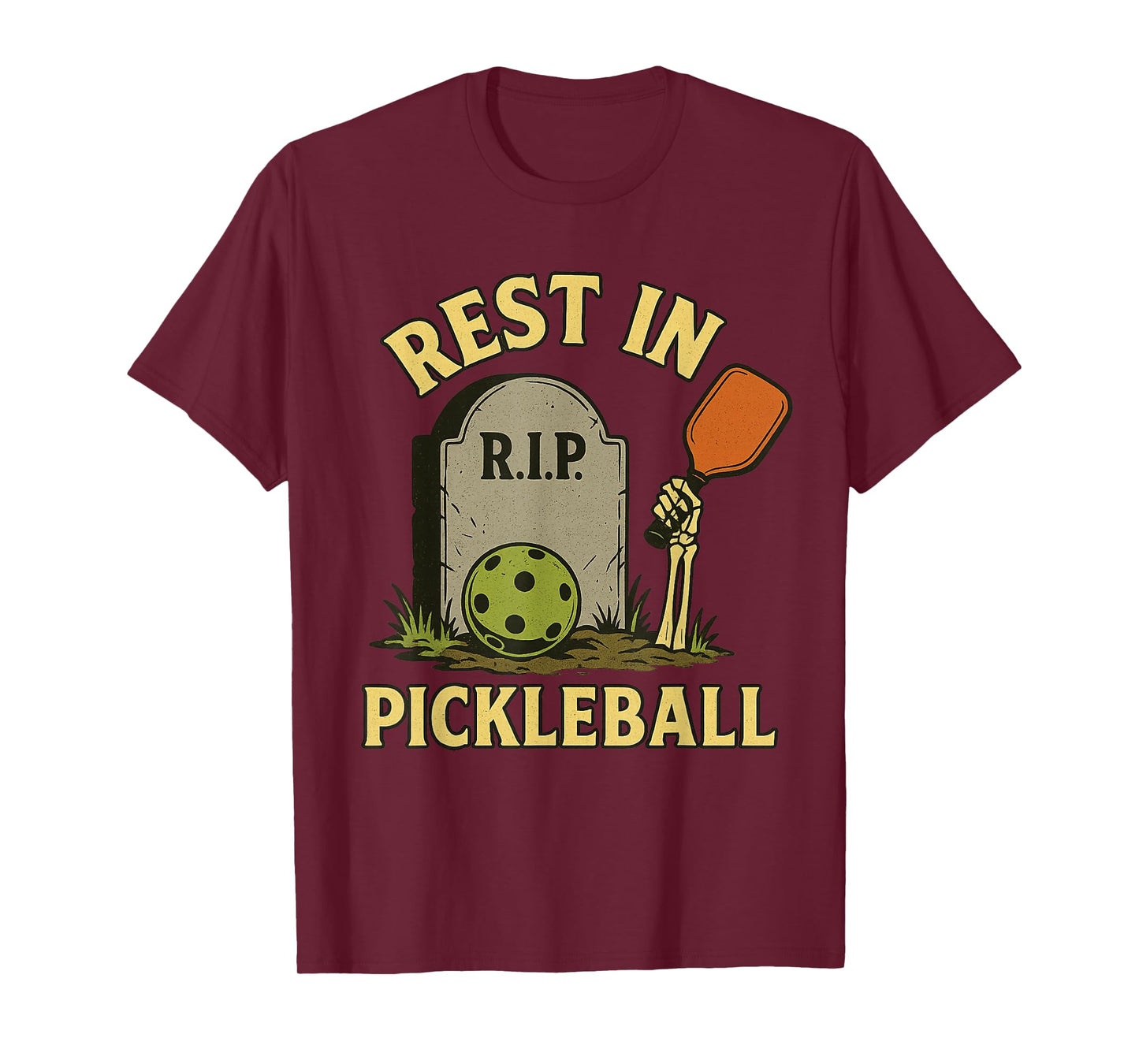 Skeleton Pickleball Shirt Rest in Pickleball Tee T-Shirt