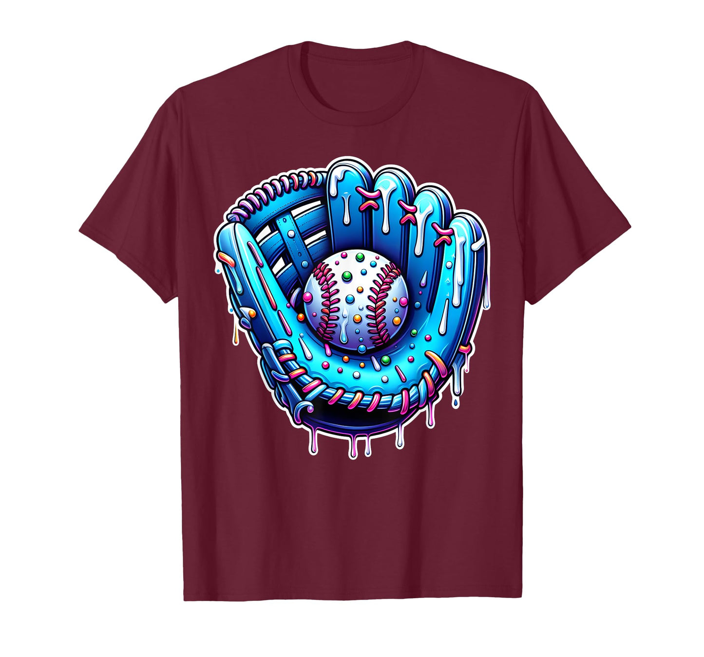 Ice Cream Drip Baseball Stuff Baseball Drip For Boys Graphic T-Shirt