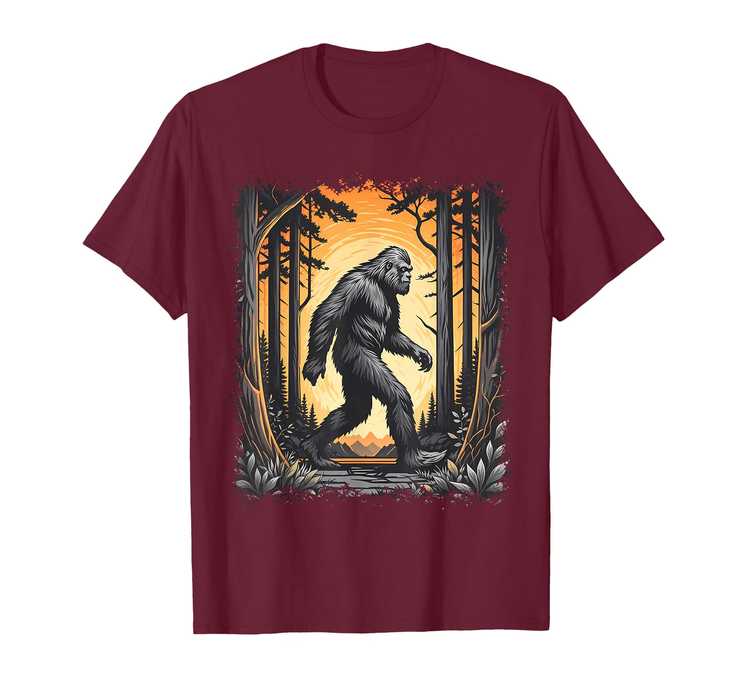 Sasquatch Bigfoot Forest Graphic For Men Women T-Shirt
