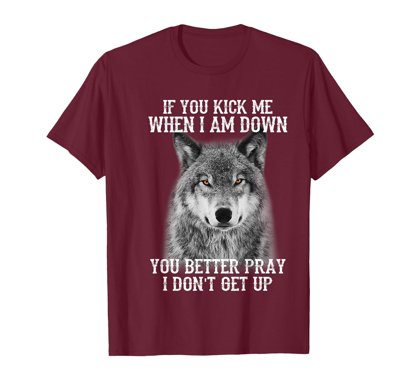 If you kick me when Iam Down you better pray I don't get up T-Shirt