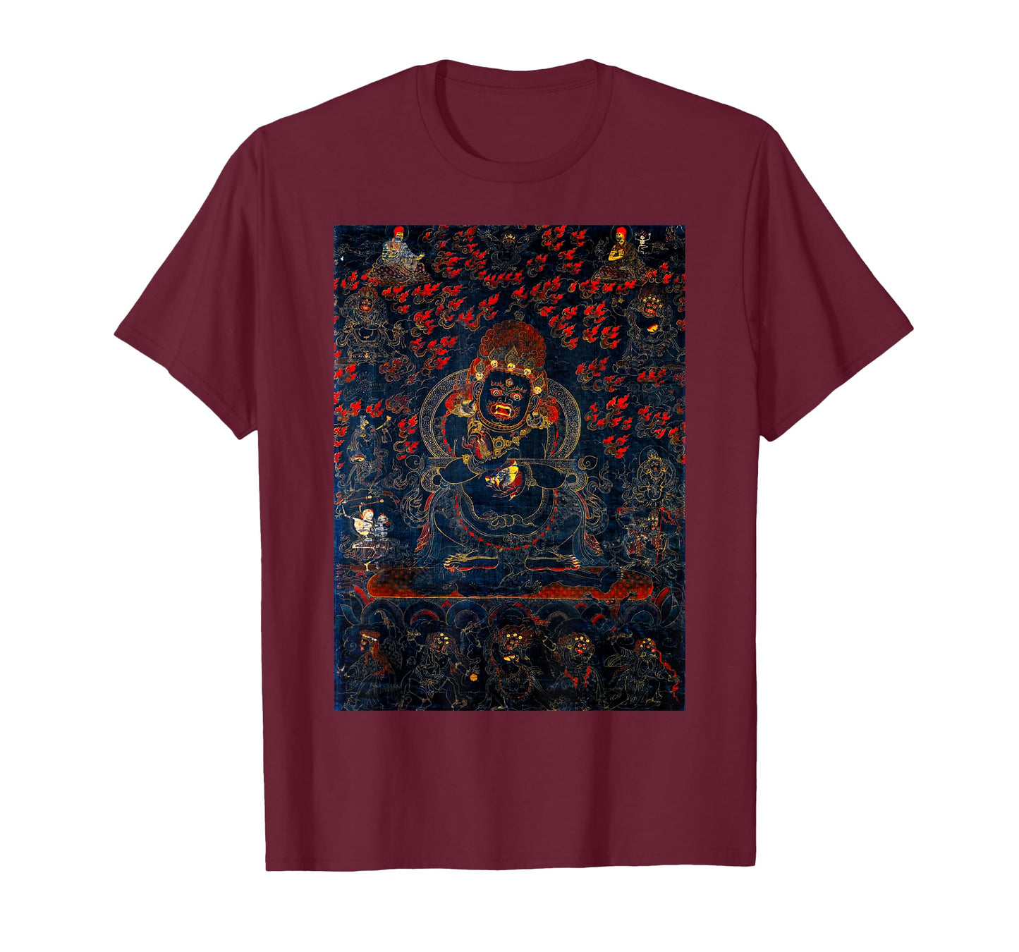 Mahakala Protector Tibetan Buddhist Thangka Mandala Buddhism T-Shirt