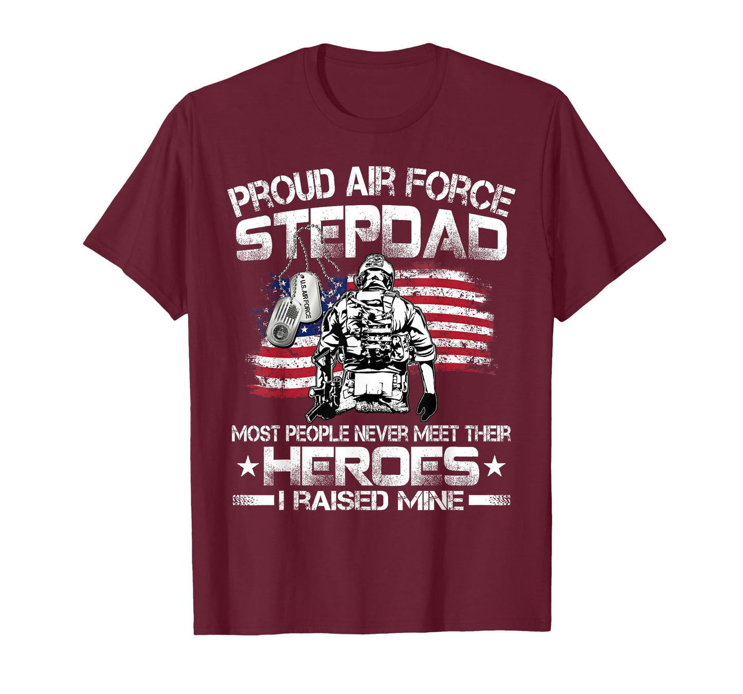 Proud Air Force Step Dad Pride Military Family US Air Force T-Shirt