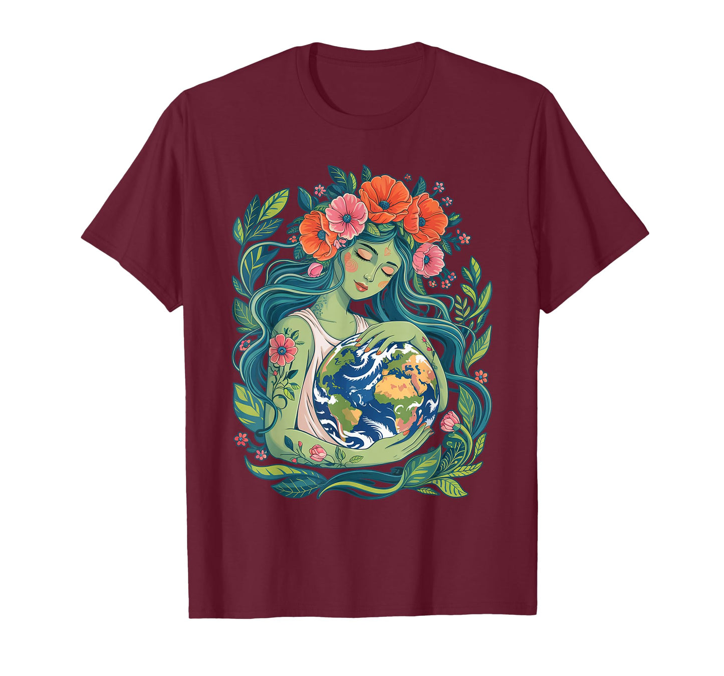 Green Mother Earth Day Gaia Save Our Planet Women Girl Kids T-Shirt