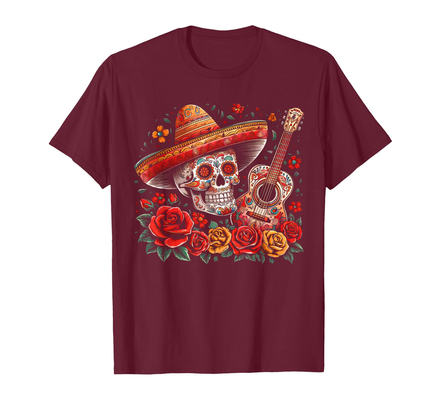 Cinco De Mayo Skull Sombrero Fiesta Mexican Skull Men Women T-Shirt