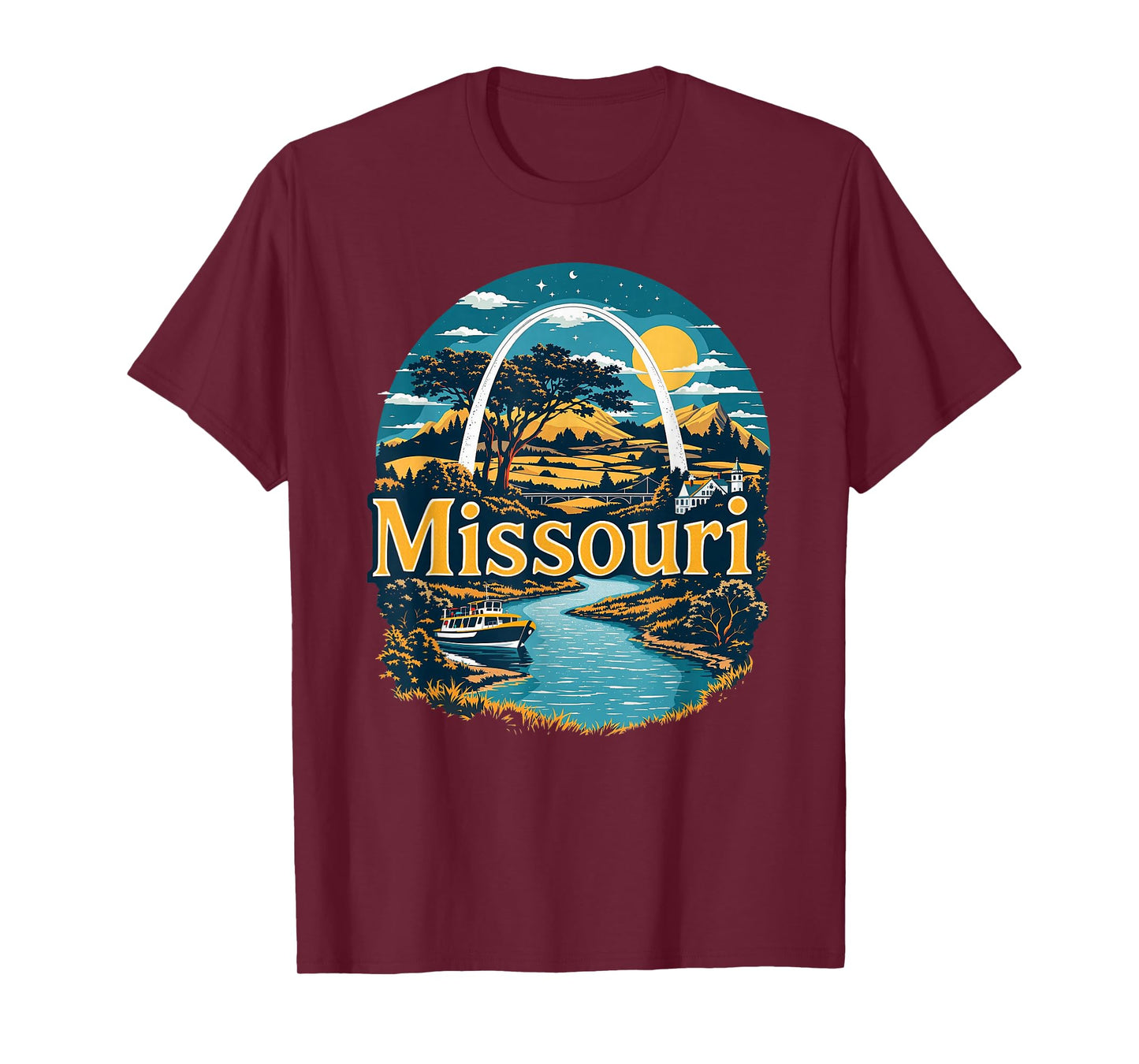 Retro Missouri Home State MO Nature Sunset Vintage T-Shirt