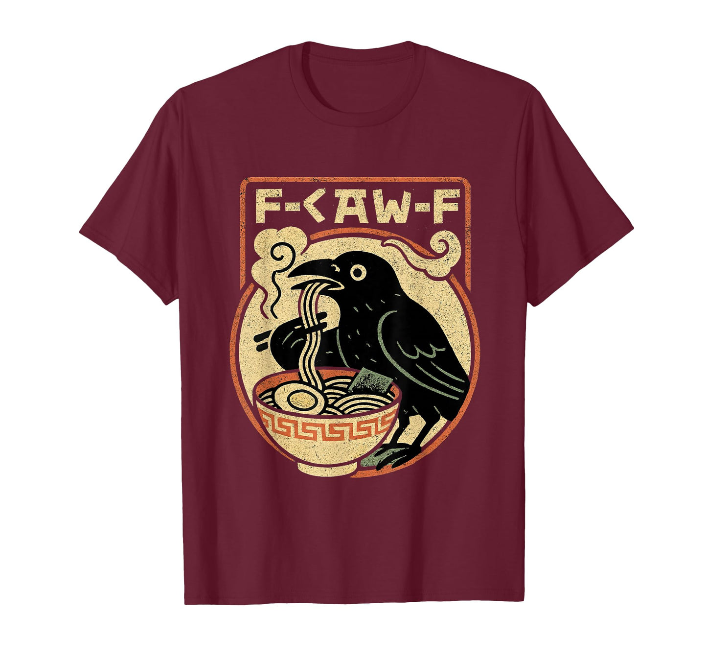 F-Caw-F Anime Crow Ramen Funny Black Bird Japanese Men Women T-Shirt