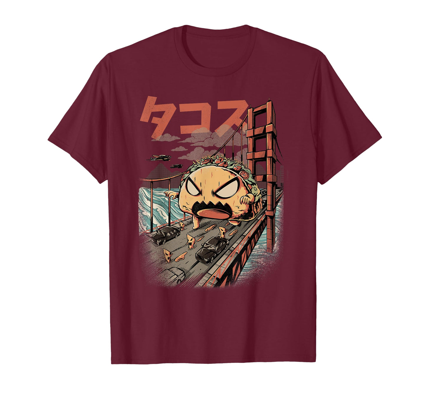 Taco Monster Kaiju Mexican Food Kawaii Anime Taco T-Shirt