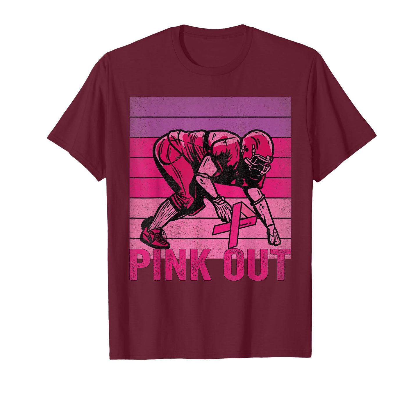 Pink Out Football Breast Cancer Tackle Breast Cancer T-Shirt