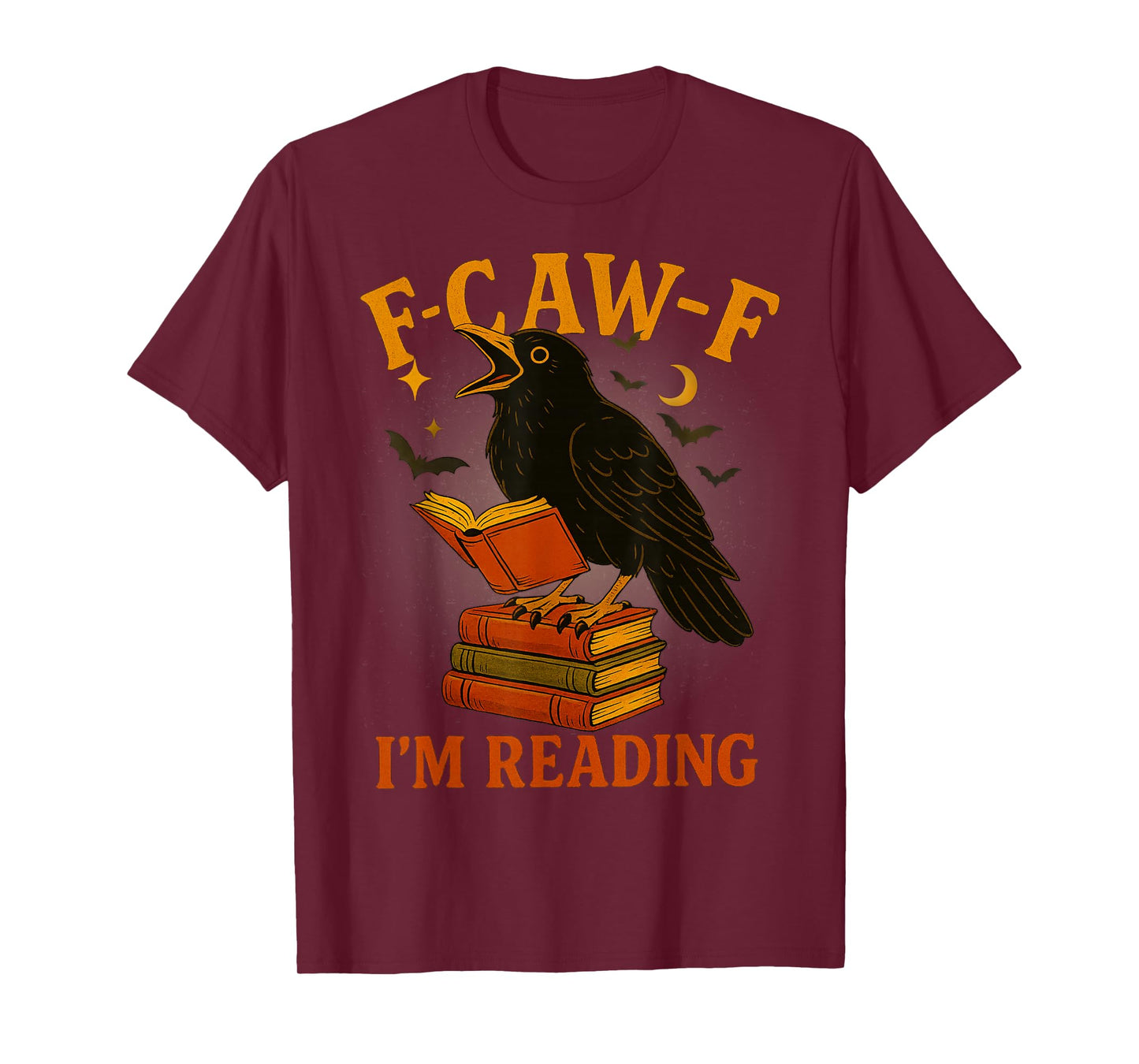 F CAW F Crow Book Lover Fall T-Shirt