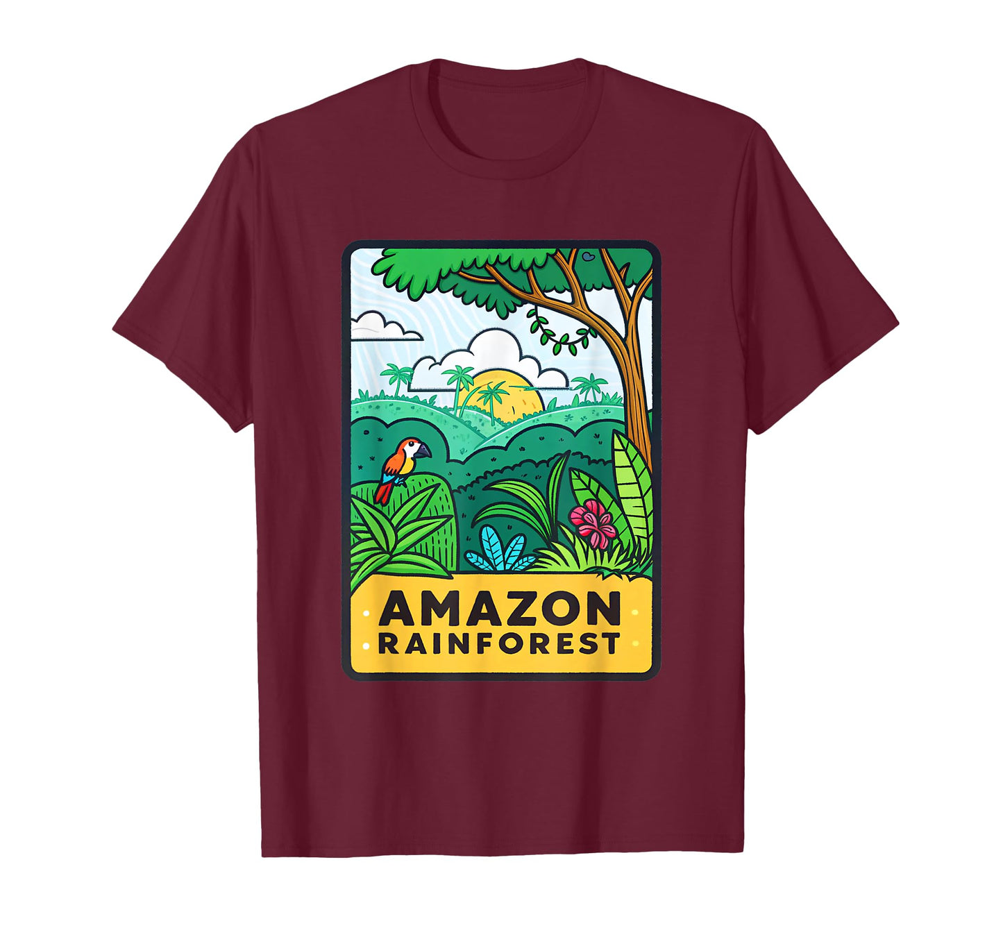Vibrant Amazon Rainforest Design Nature Inspired T-Shirt