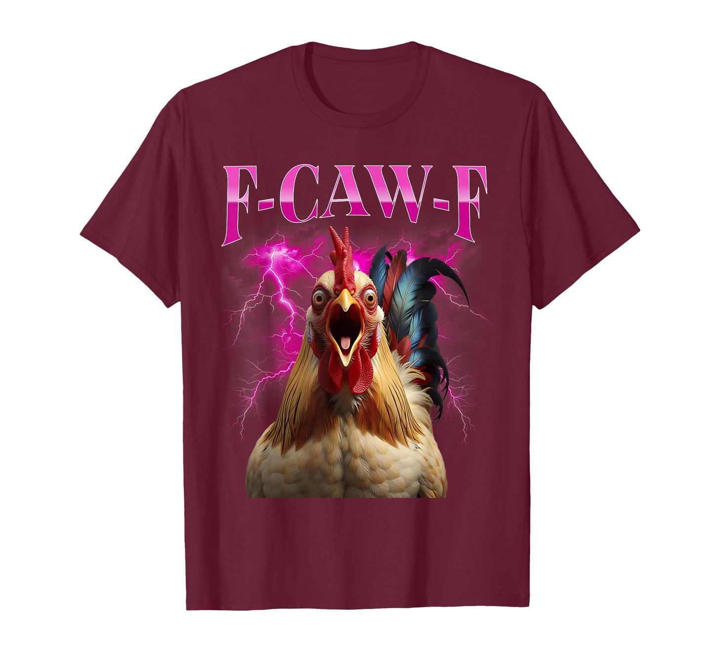 F-Caw-F Black Chicken Funny Bootleg Adult Humor Meme T-Shirt