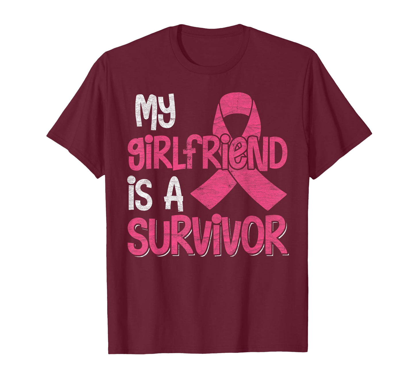 My Girlfriend Is A Survivor - Breast Cancer Support Squad T-Shirt
