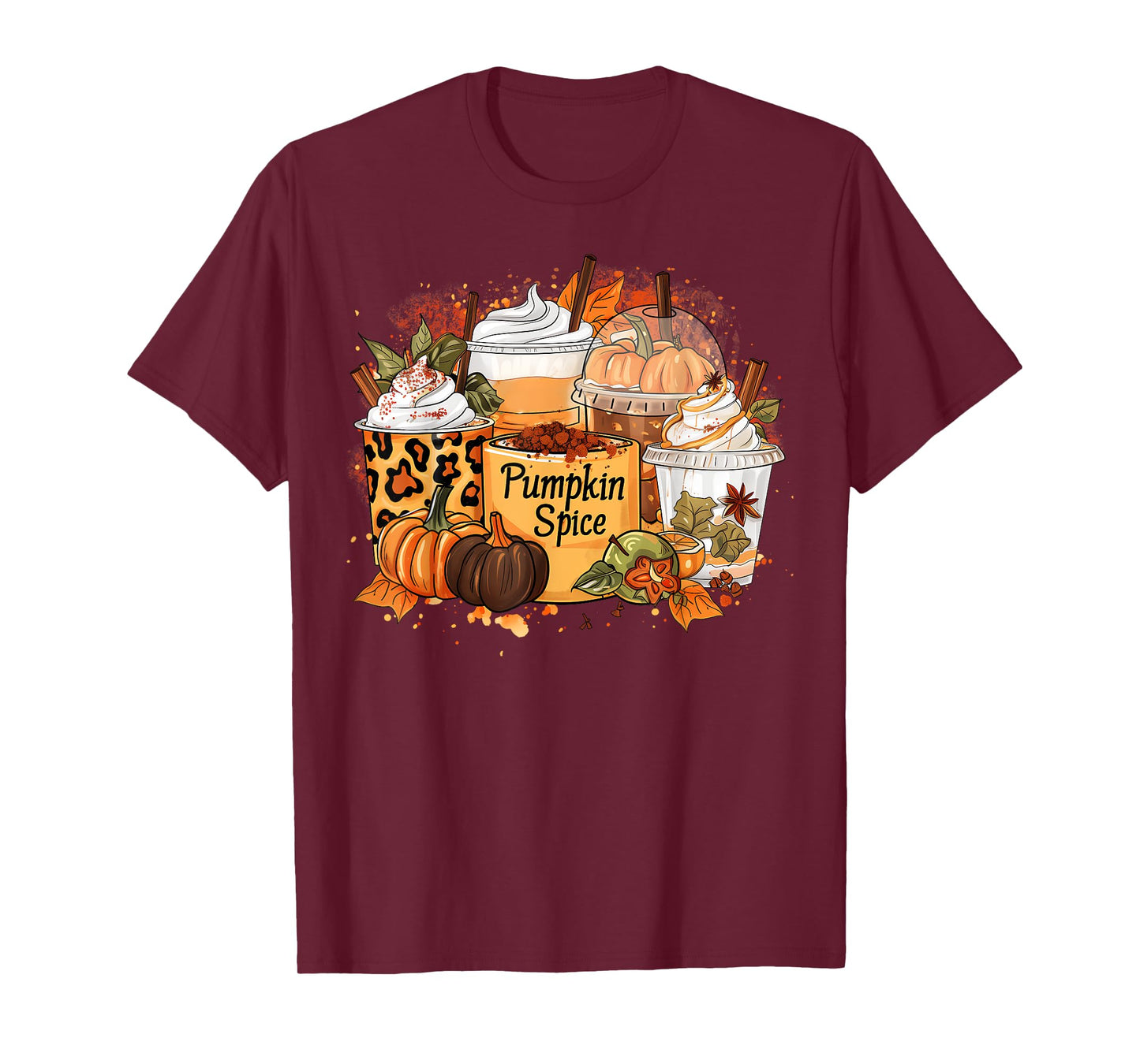 Pumpkin Spice Season Latte Coffee Lover Fall Thanksgiving T-Shirt