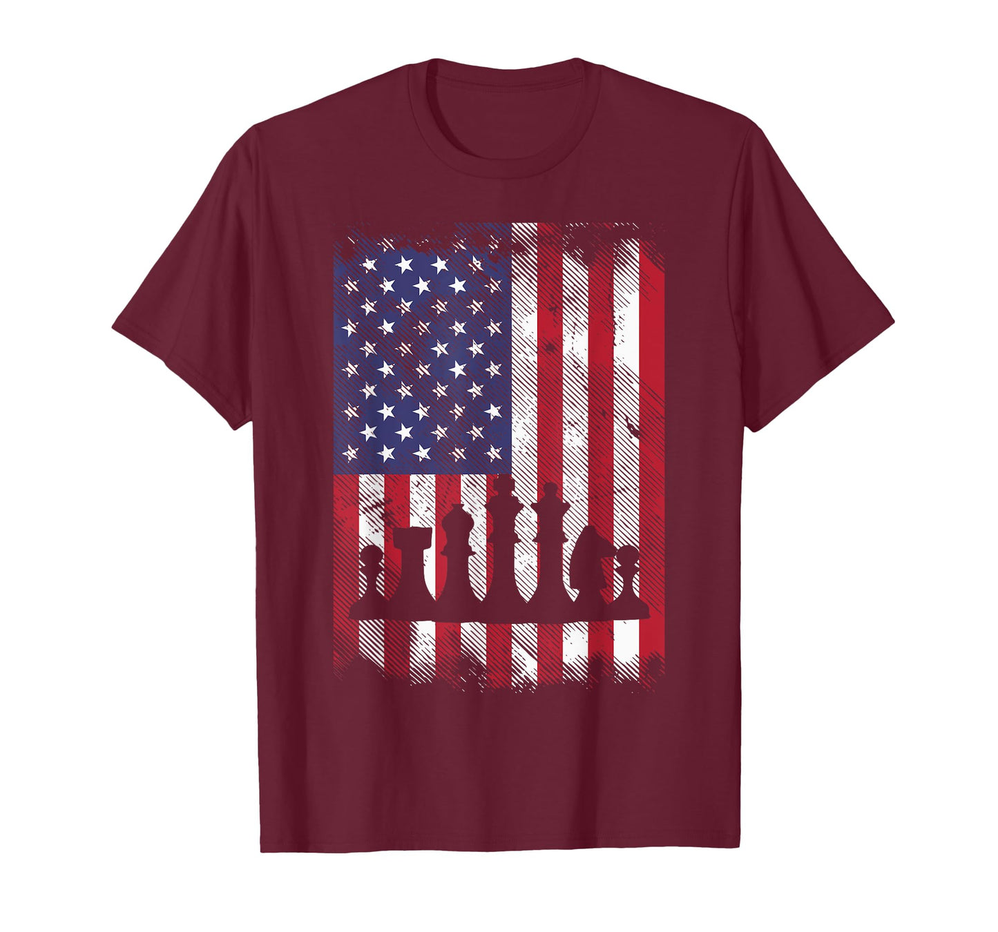 American Flag Chess Vintage Patriotic Men Women Youth Kids T-Shirt