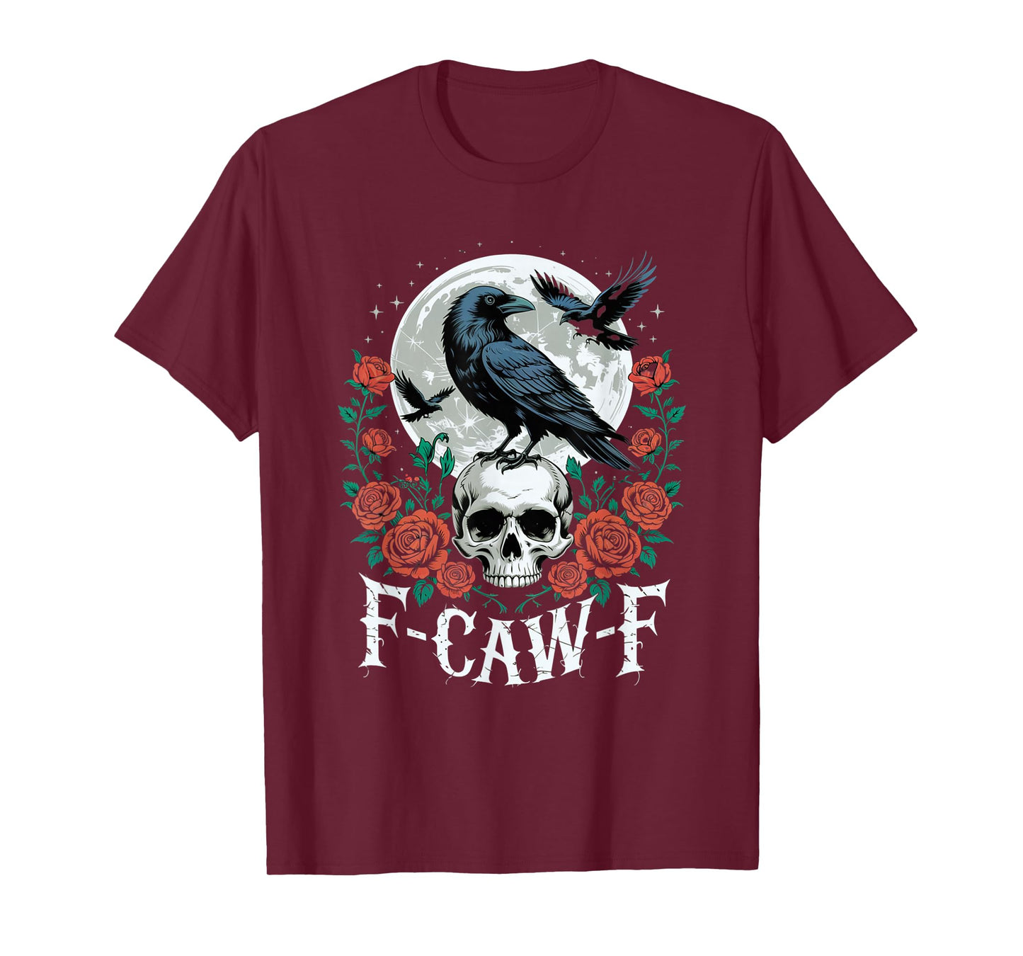 F-Caw-F Black Crow FCAWF Pun Funny Bird Cawing for Men Women T-Shirt
