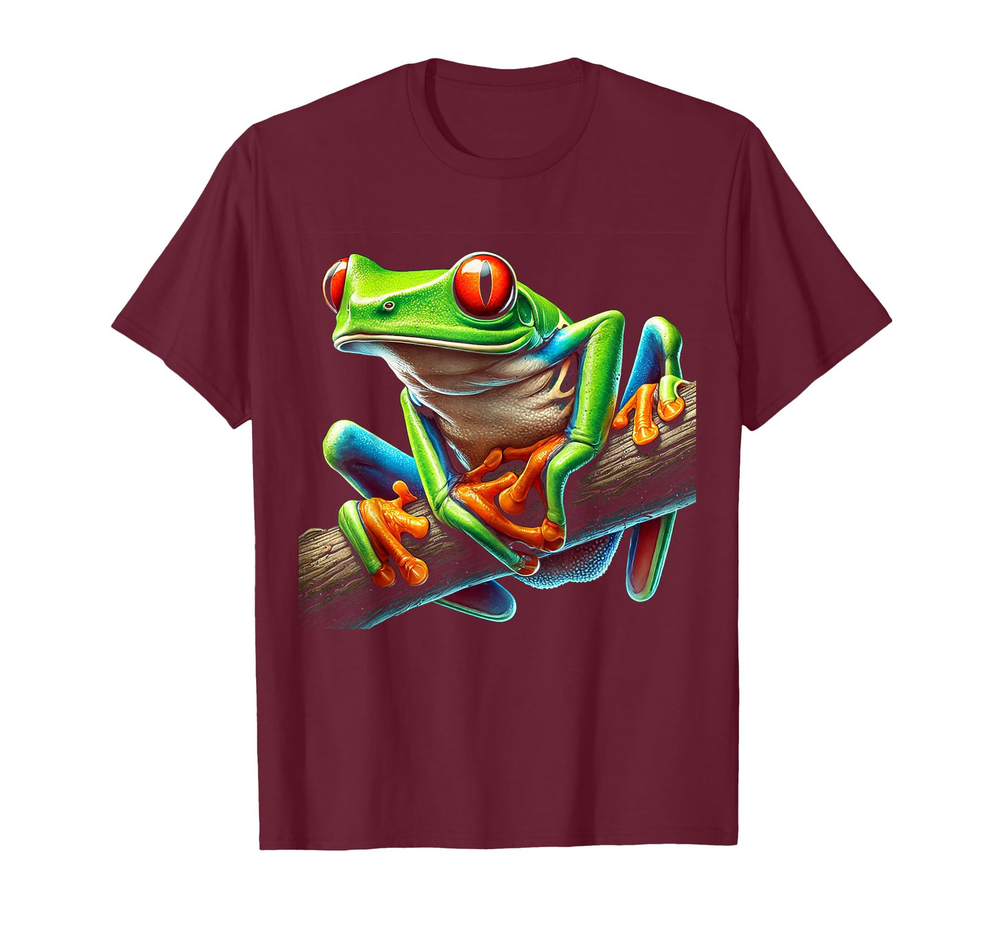 Green Body Red Eyed Tree Frog Rainforest Amphibian tee T-Shirt