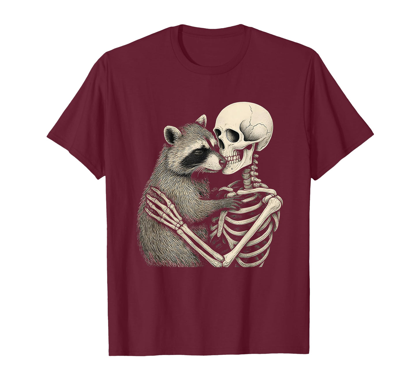 Skeleton Racoon Halloween Spooky Aesthetic T-Shirt