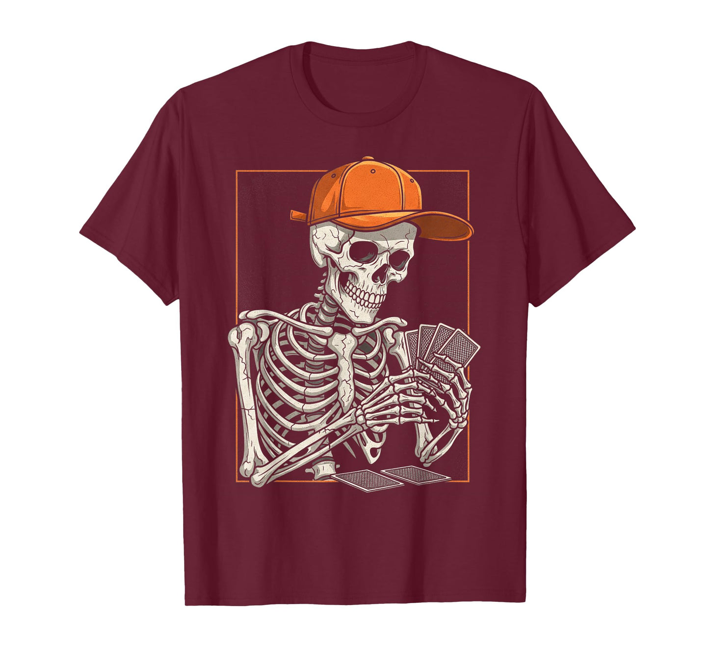 Skeleton Poker Halloween Funny Spooky Skeleton Card Games T-Shirt