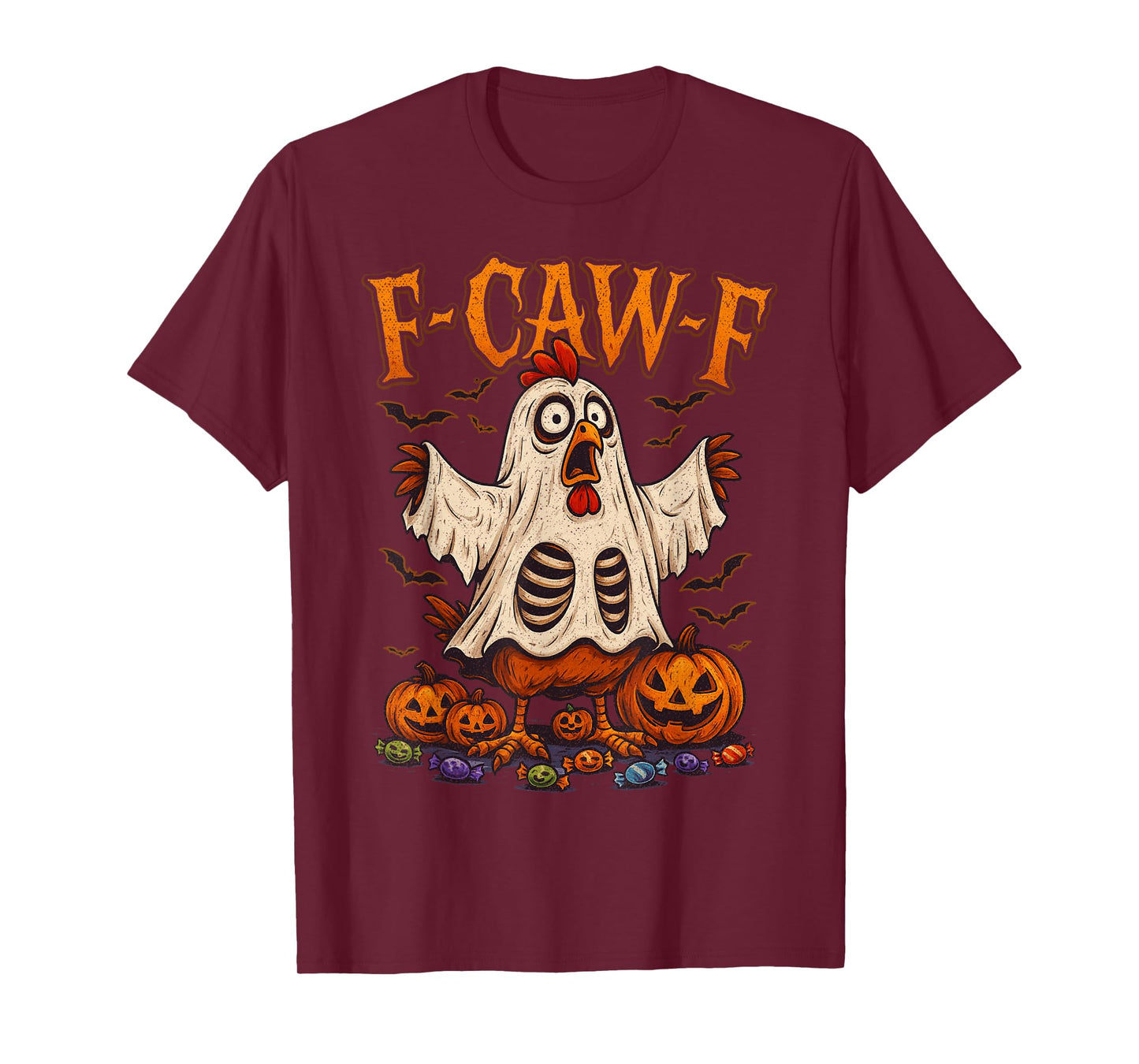 F-Caw-F Funny Chicken Humor Quote Rooster Meme Halloween T-Shirt