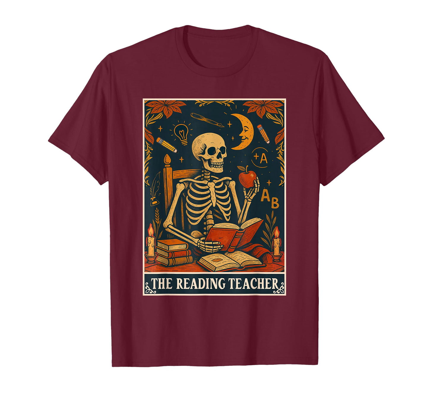 The Reading Teacher Tarot Card Science of Reading Literacy T-Shirt