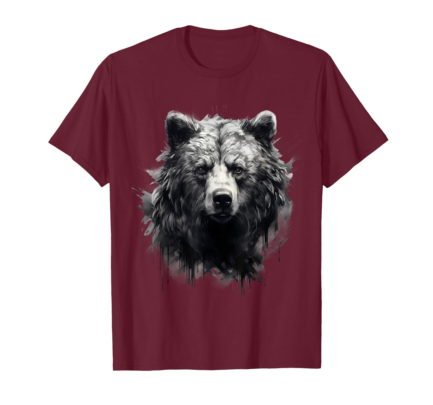 Bear Artwork Portrait Nature Animal Art Wildlife Forest T-Shirt