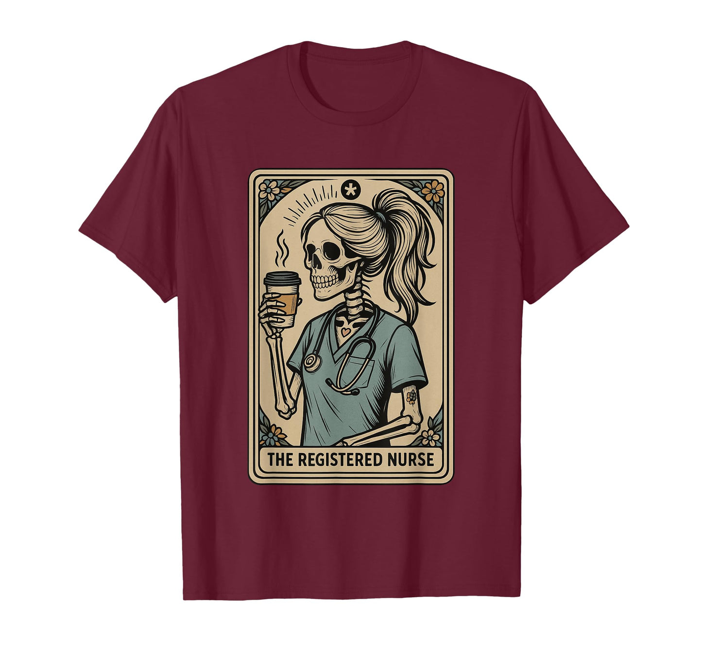 Registered Nurse Tarot Card Skeleton Rn Registered Nurse T-Shirt