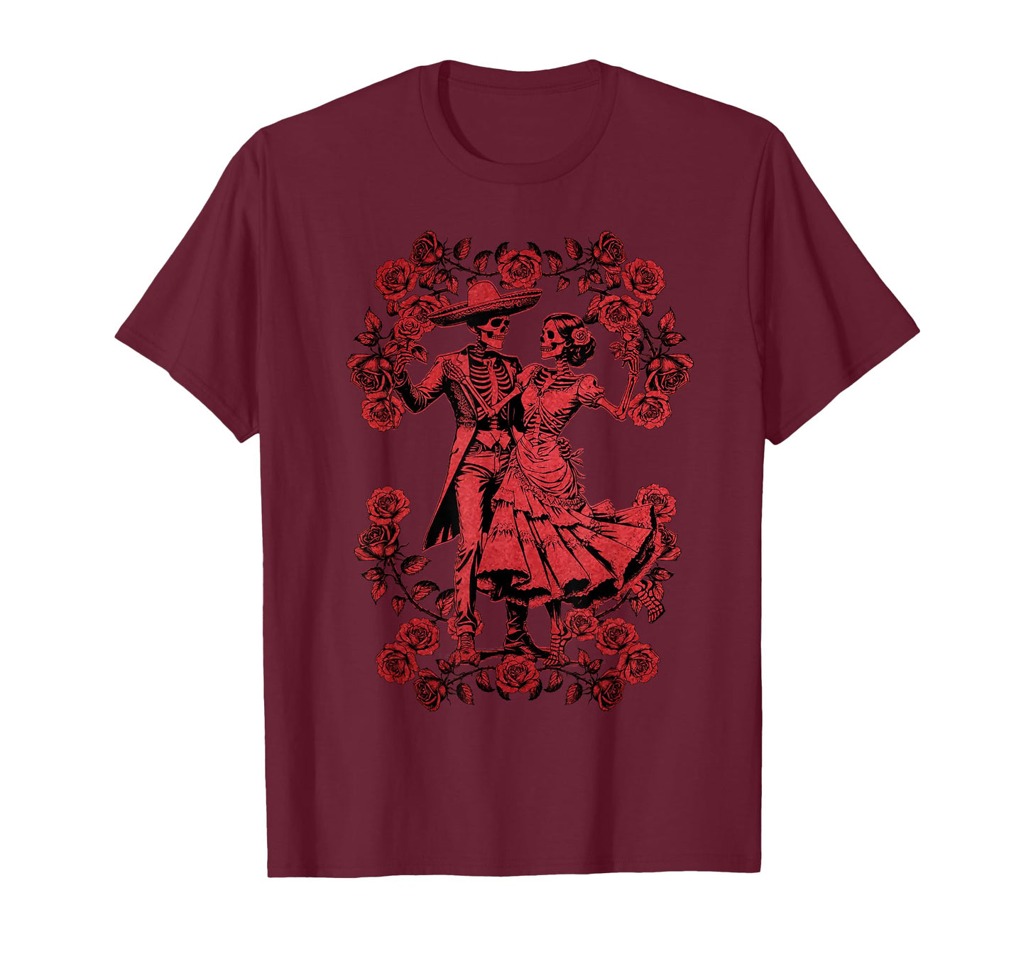 Halloween Skeleton Dancing Dia de Los Muertos Day of Dead T-Shirt