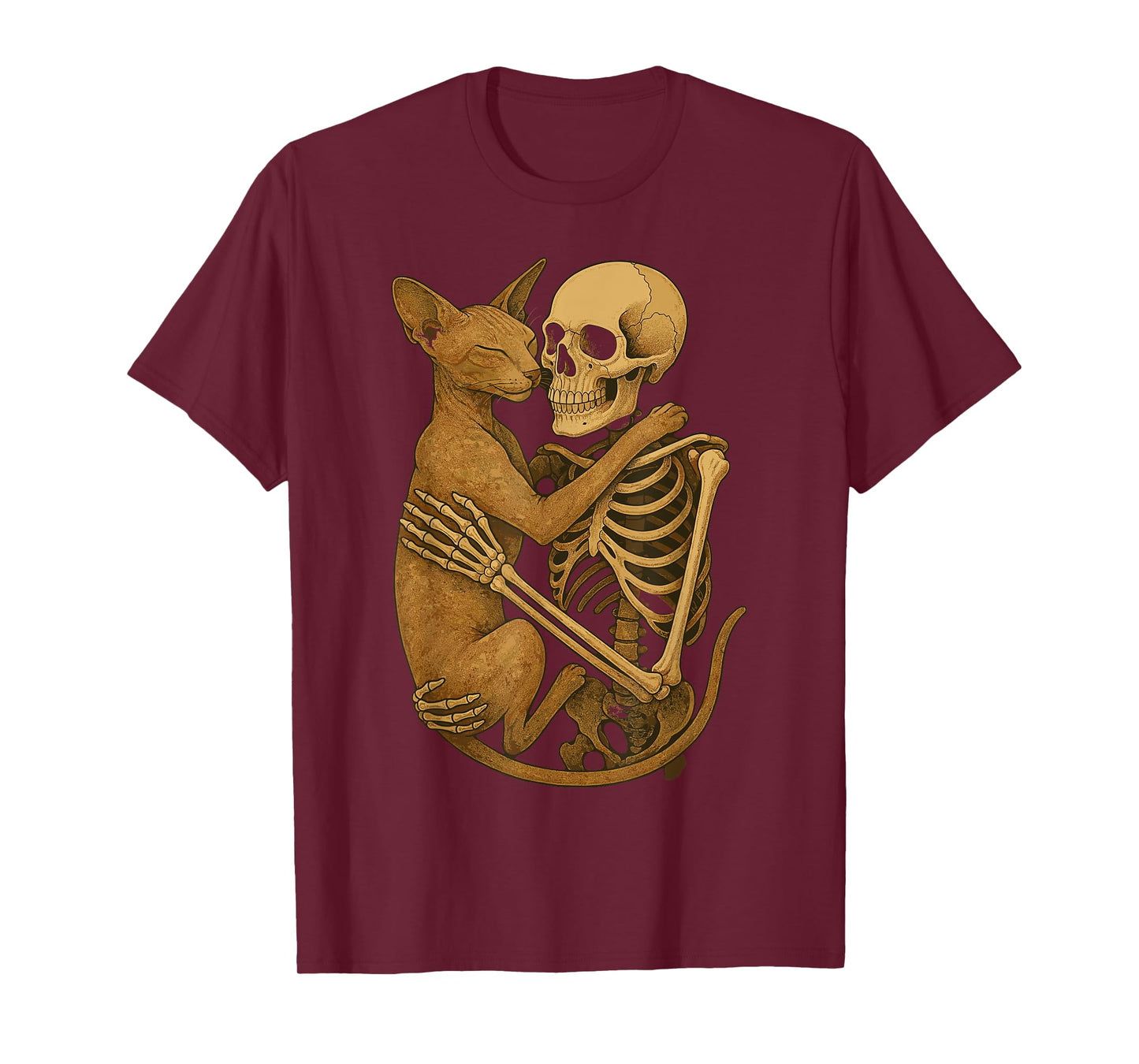 Skeleton Hugging Oriental Shorthair T-Shirt