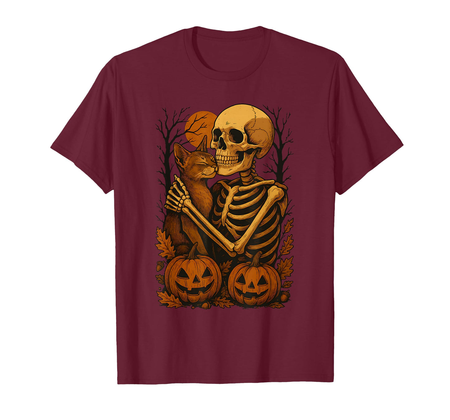 Skeleton Hugging Abyssinian T-Shirt