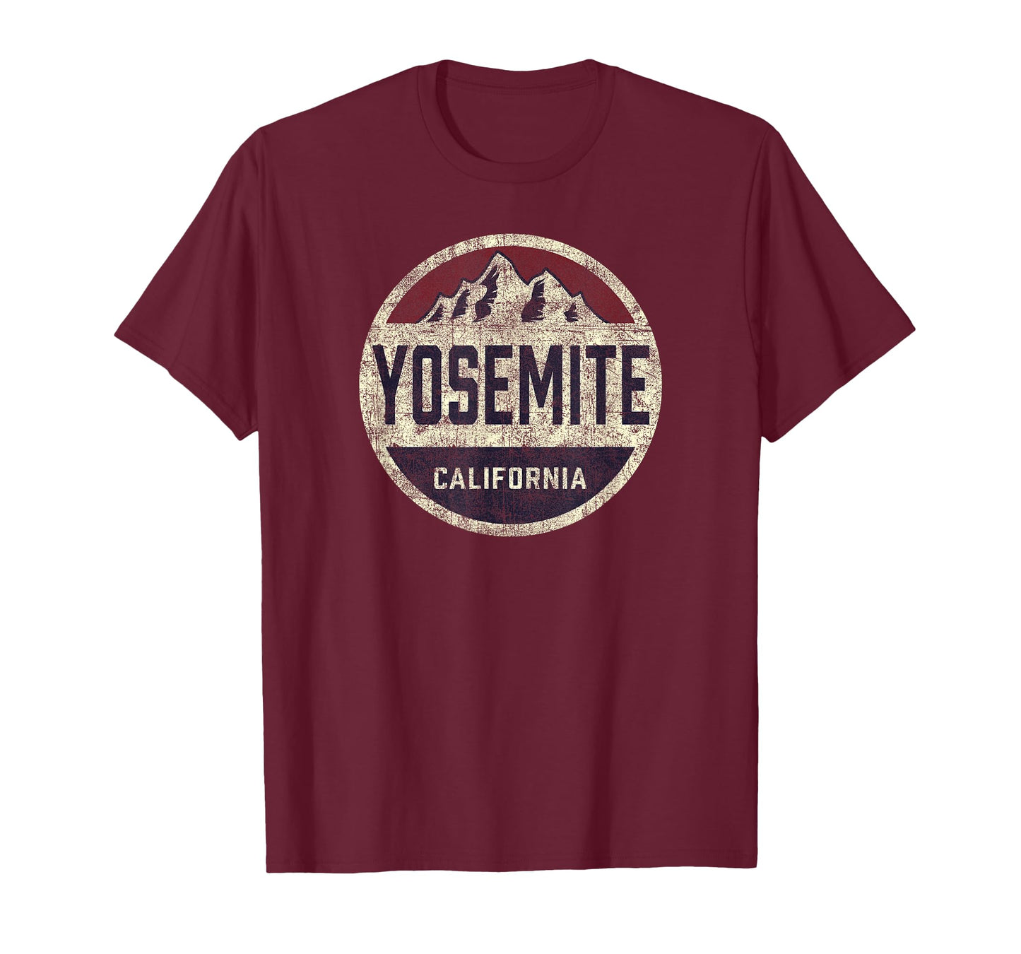 Yosemite Vintage Circle Womens Mens Retro National Park T-Shirt