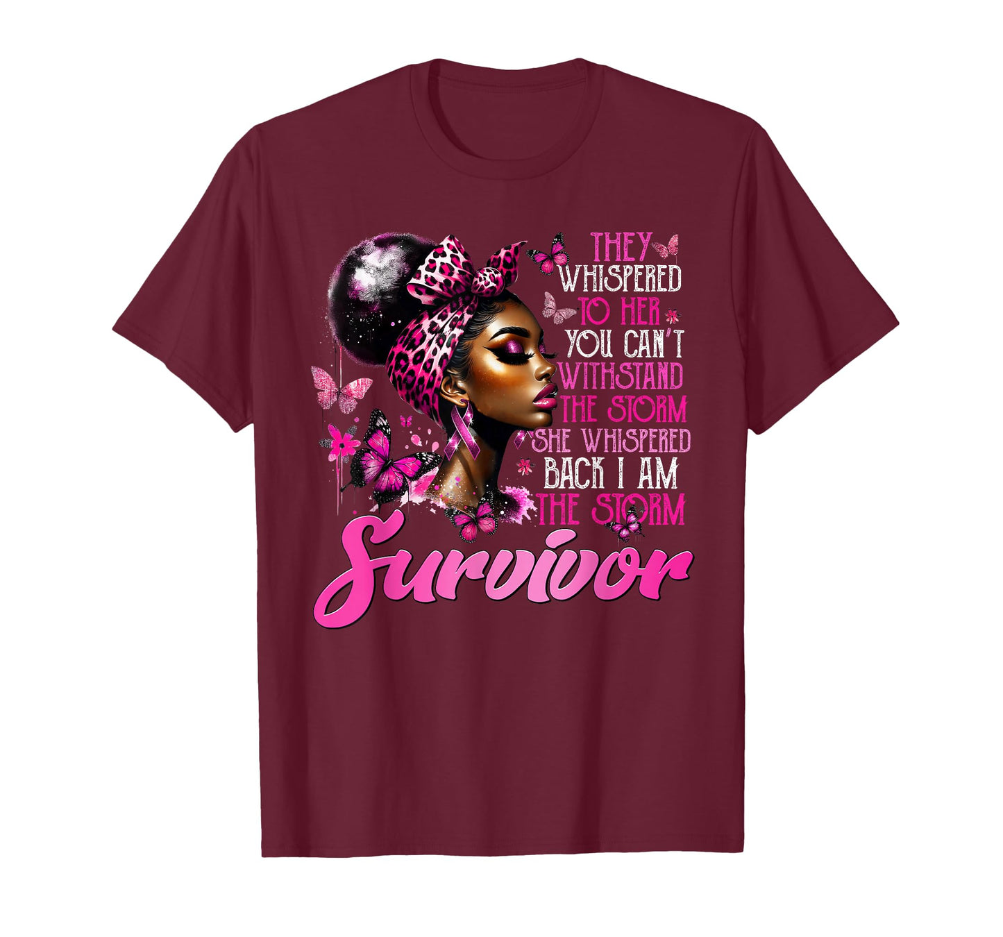 I Am The Storm Survivor Black Woman Breast Cancer Awareness T-Shirt