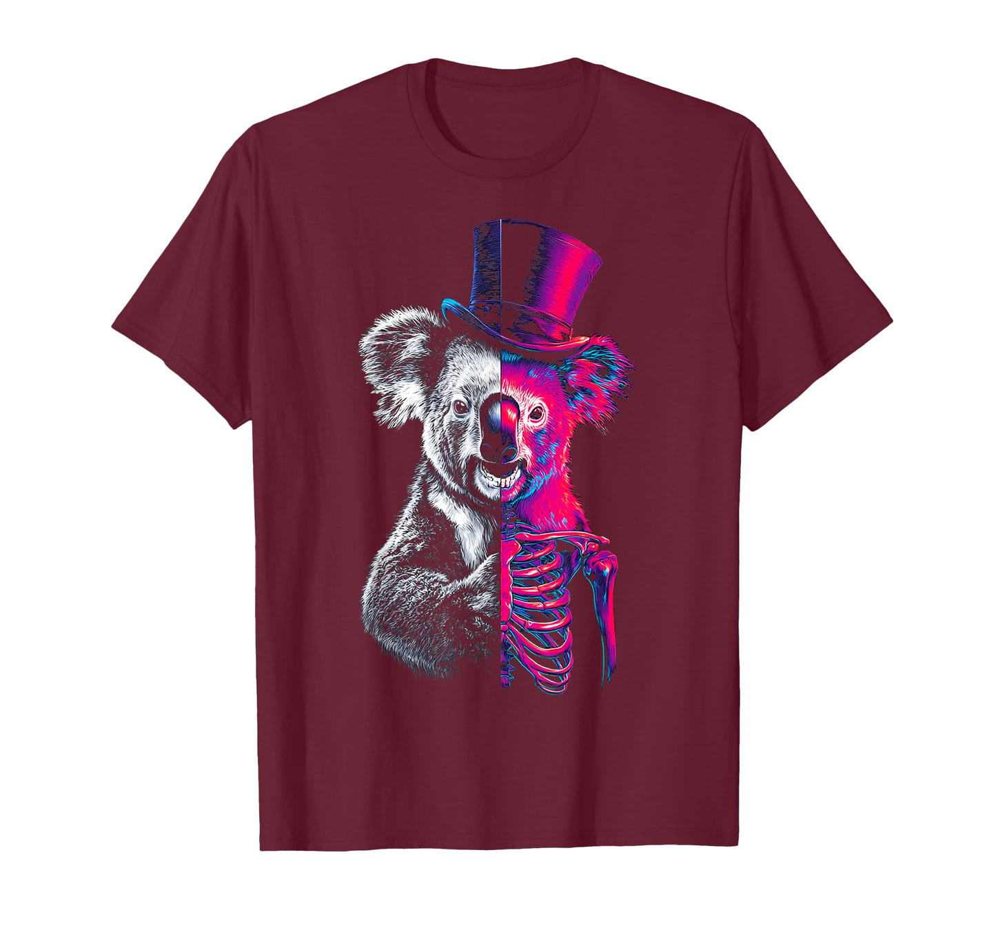Halloween Koala Skeleton Magician Drawing Animal Halloween T-Shirt