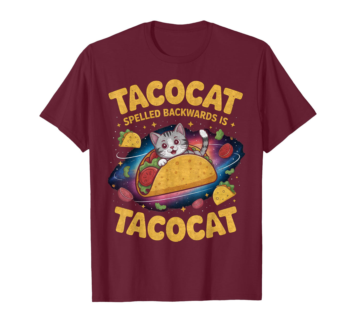 Tacocat Spelled Backward is Tacocat Cat, Taco Lover T-Shirt
