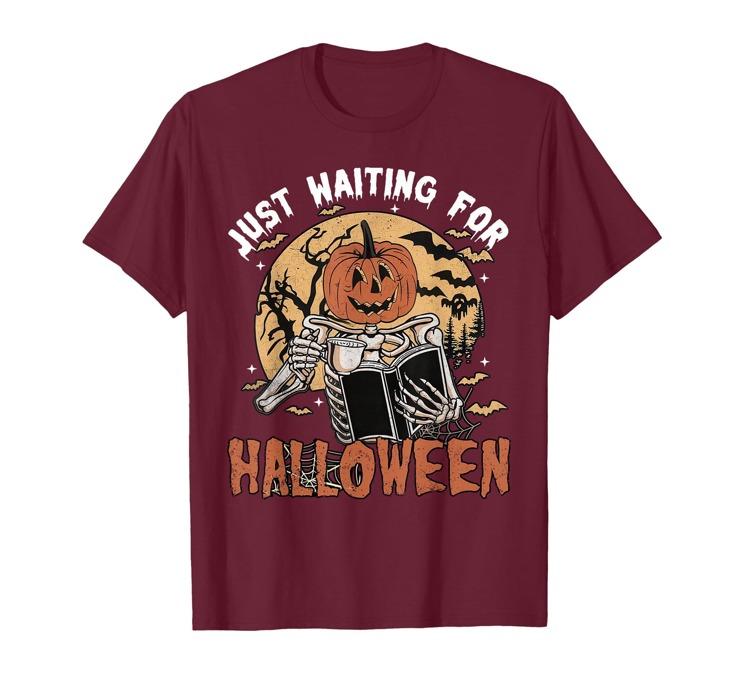 Retro Halloween Pumpkin Skeleton Costume for Men Women Kids T-Shirt