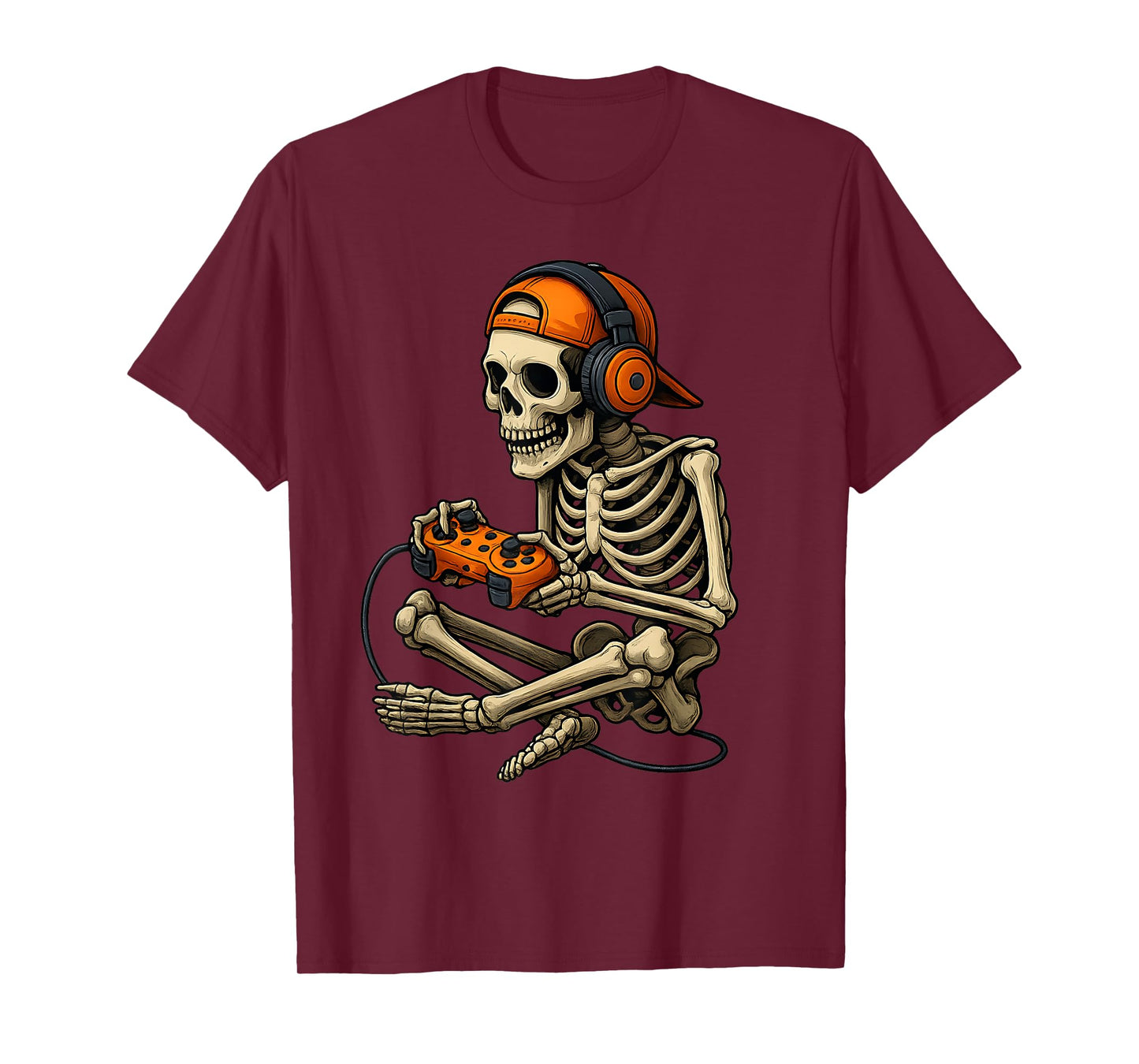 Halloween Skeleton Gamer Funny Skeleton Costume Video Gaming T-Shirt