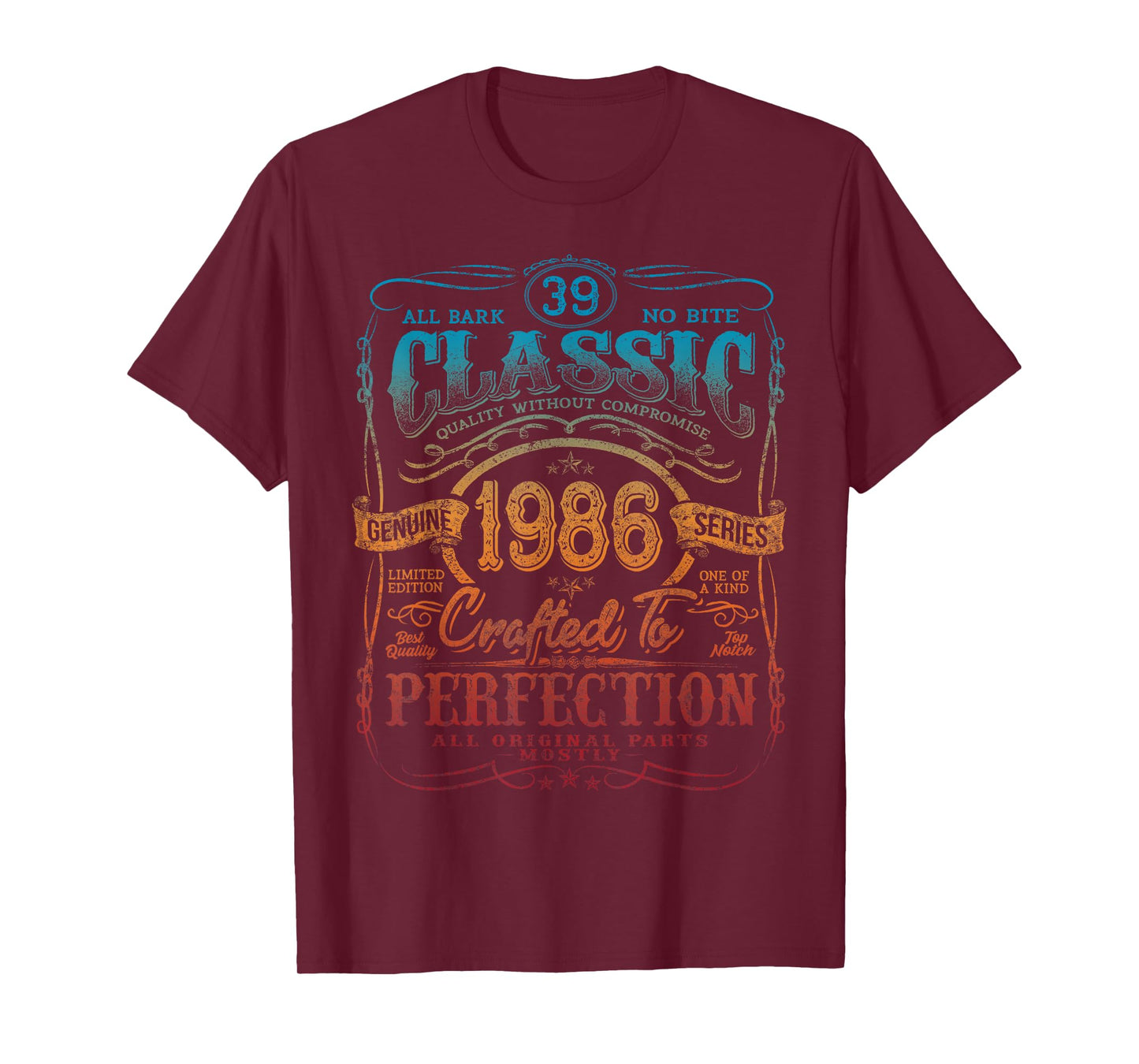 Vintage 1986 Limited Edition Shirt 39 year old 39th Birthday T-Shirt