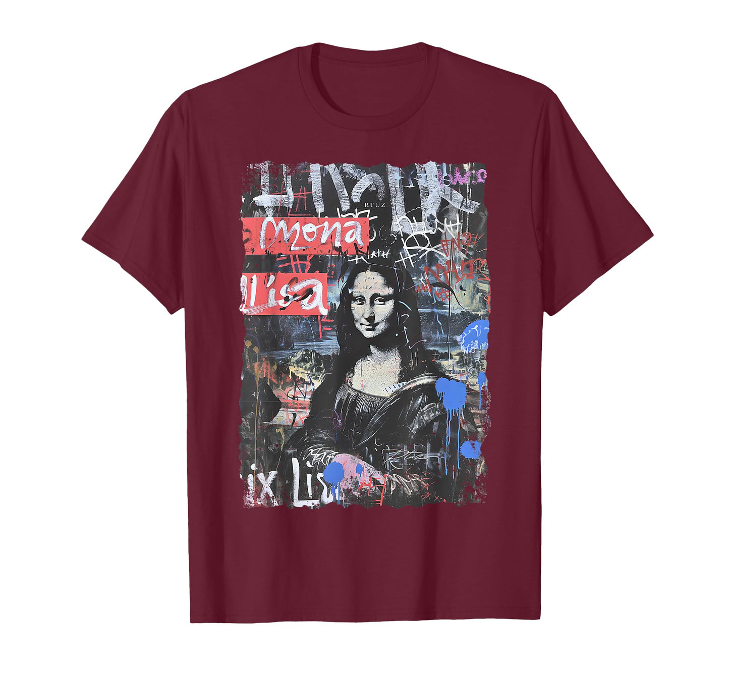 Abstract Graffiti Art Leonardo Da Vinci Art Mona Lisa T-Shirt