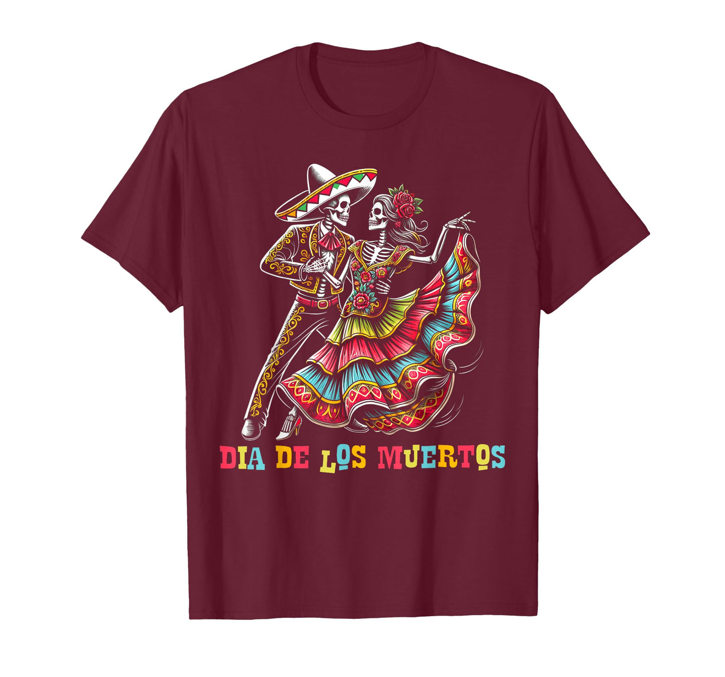 Day of The Dead Dancing Skeleton Couple Gift T-Shirt